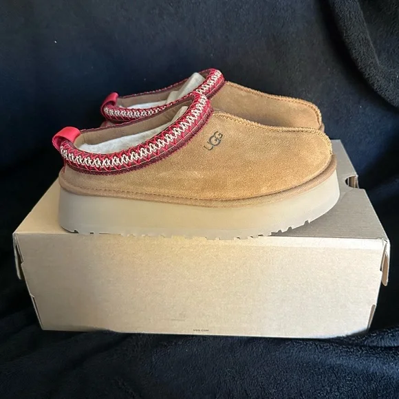 Ugg Chestnut Tazz Tasman Platform Slippers - Picture 2 of 7